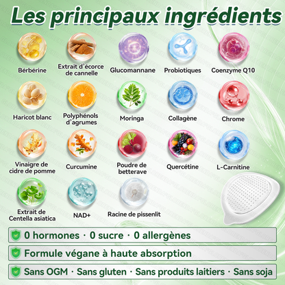 Boutique officielle 🌺🌺𝐆𝐋𝐎𝐑𝐄𝐍𝐃𝐀® Moringa · Berbérine + NAD+ – Patch Microneedle Nano Avancé 10-en-1 (1×/jour, résultats visibles en 7 jours) | Obésité, relâchement cutané, apnée du sommeil, articulations, etc.-LYJ